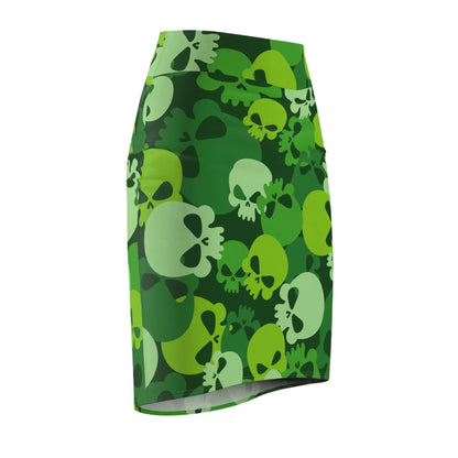 green-skull-bleistiftrock-fur-damen-eleganter-mid-waist-rock-mit-stretch-komfort-bleistiftrock-jlr-design-6 - JLR Design