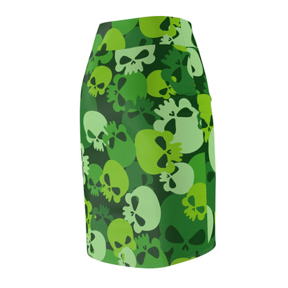 green-skull-bleistiftrock-fur-damen-eleganter-mid-waist-rock-mit-stretch-komfort-bleistiftrock-jlr-design-7 - JLR Design