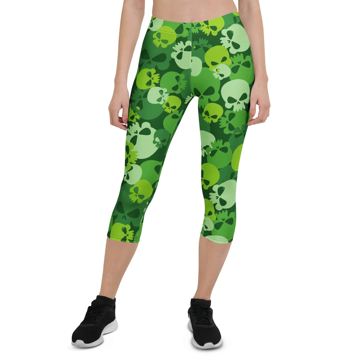 green-skull-damen-capri-leggings-capri-leggings-jlr-design-1 - JLR Design
