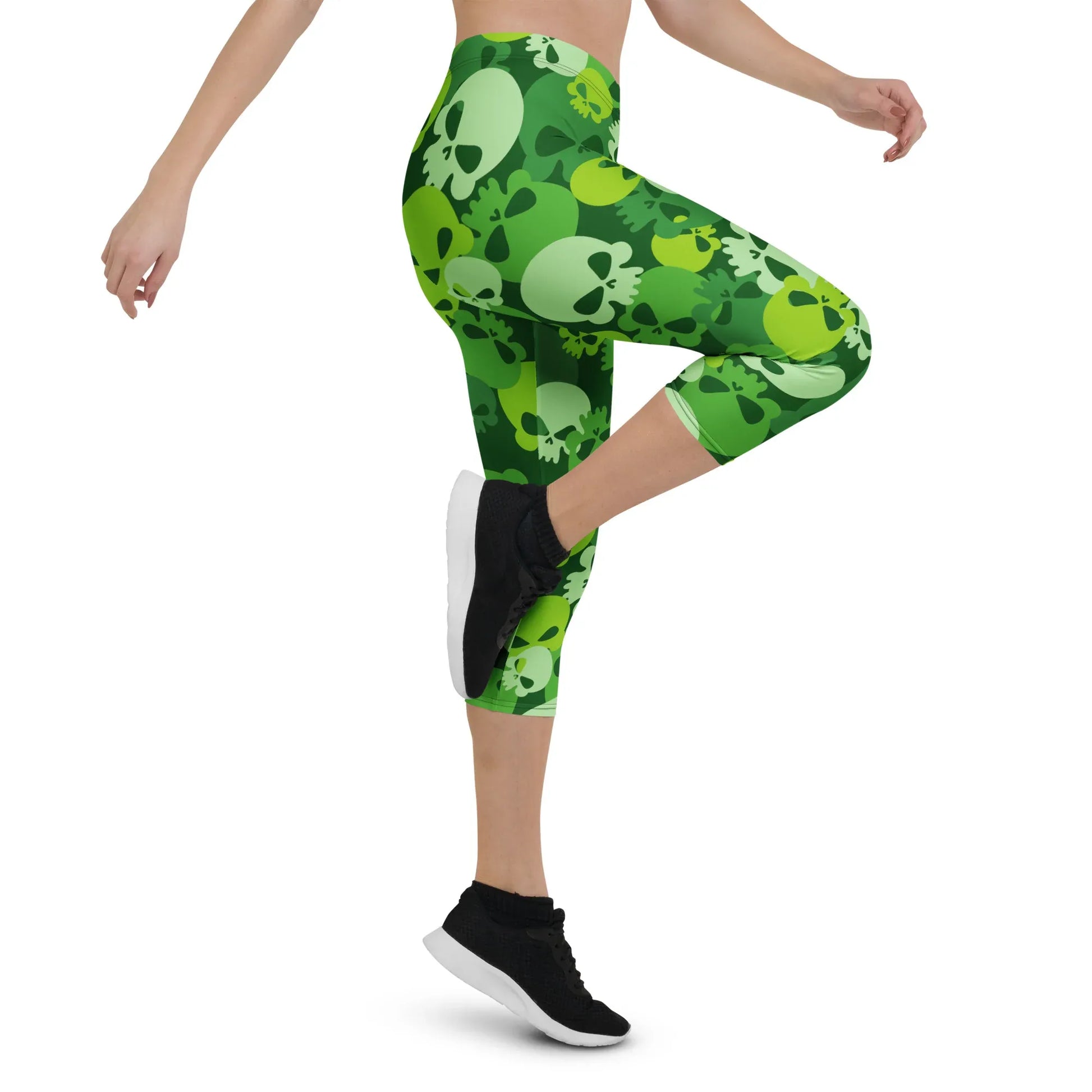 green-skull-damen-capri-leggings-capri-leggings-jlr-design-10 - JLR Design