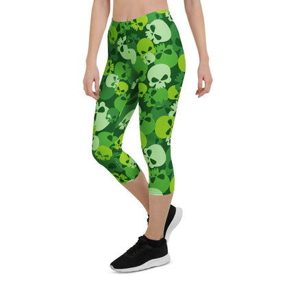 green-skull-damen-capri-leggings-capri-leggings-jlr-design-11 - JLR Design