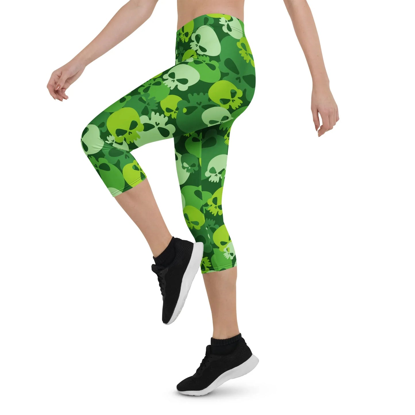 green-skull-damen-capri-leggings-capri-leggings-jlr-design-9 - JLR Design
