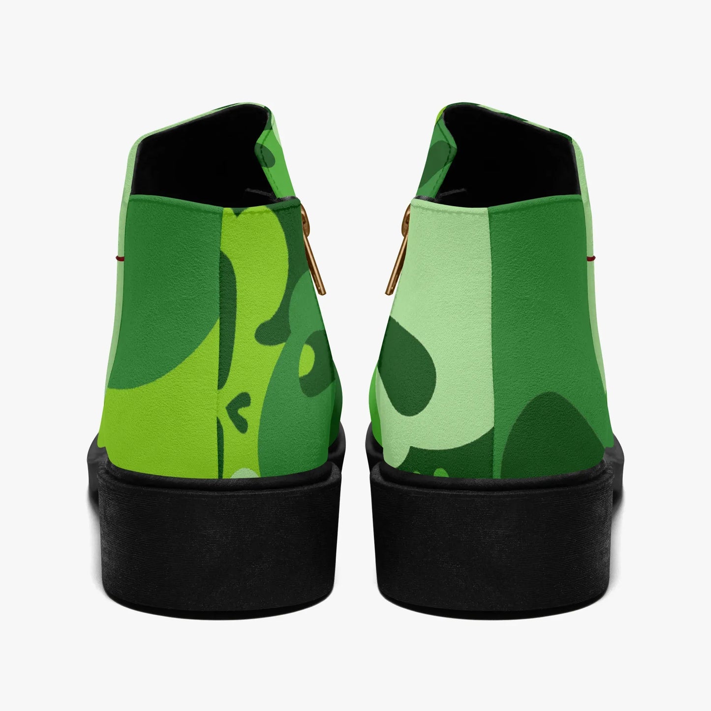 green-skull-elegante-reissverschluss-stiefeletten-stiefeletten-jlr-design-2 - JLR Design