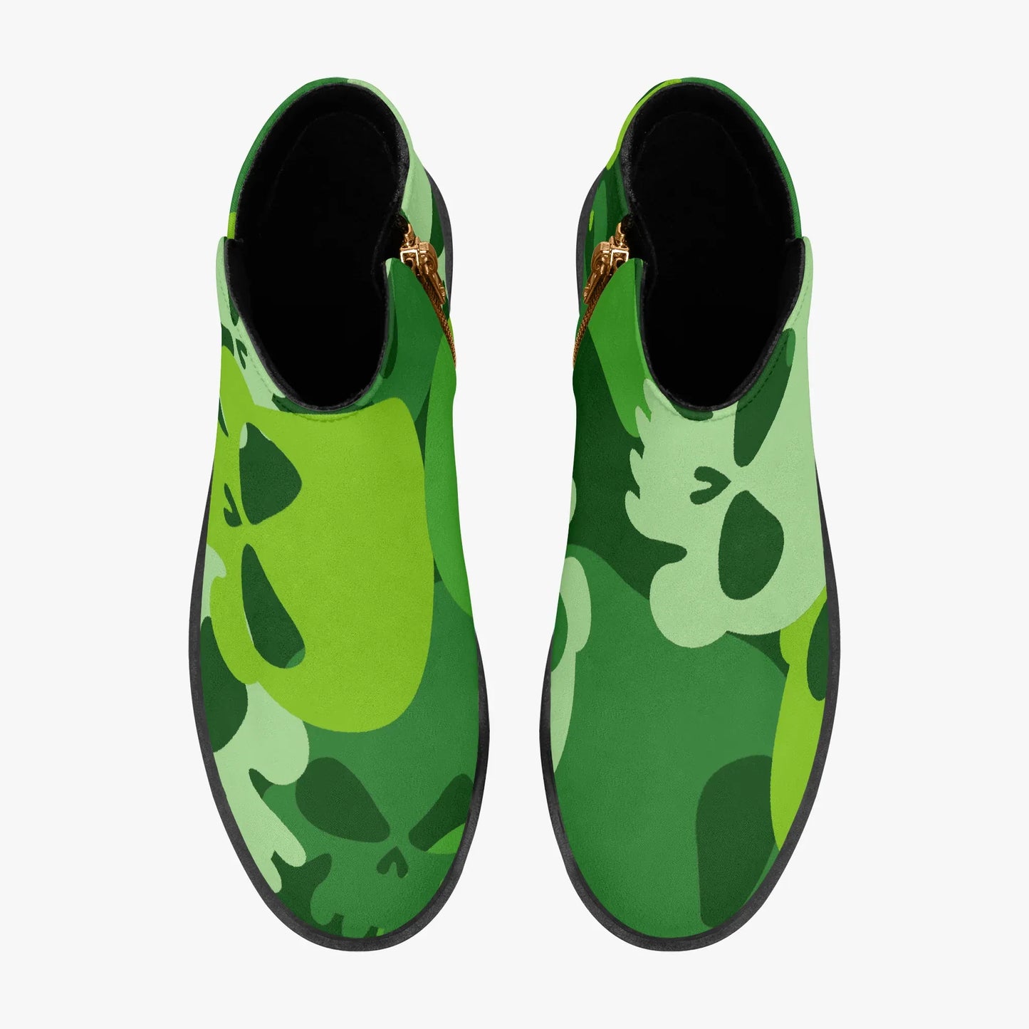 green-skull-elegante-reissverschluss-stiefeletten-stiefeletten-jlr-design-7 - JLR Design