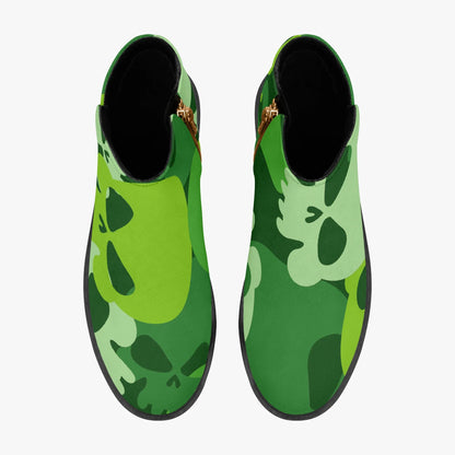 green-skull-elegante-reissverschluss-stiefeletten-stiefeletten-jlr-design-7 - JLR Design