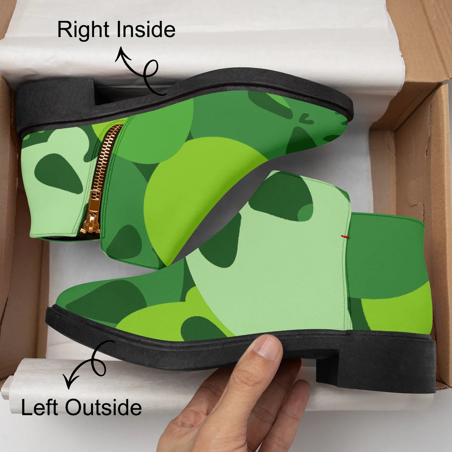 green-skull-elegante-reissverschluss-stiefeletten-stiefeletten-jlr-design-8 - JLR Design