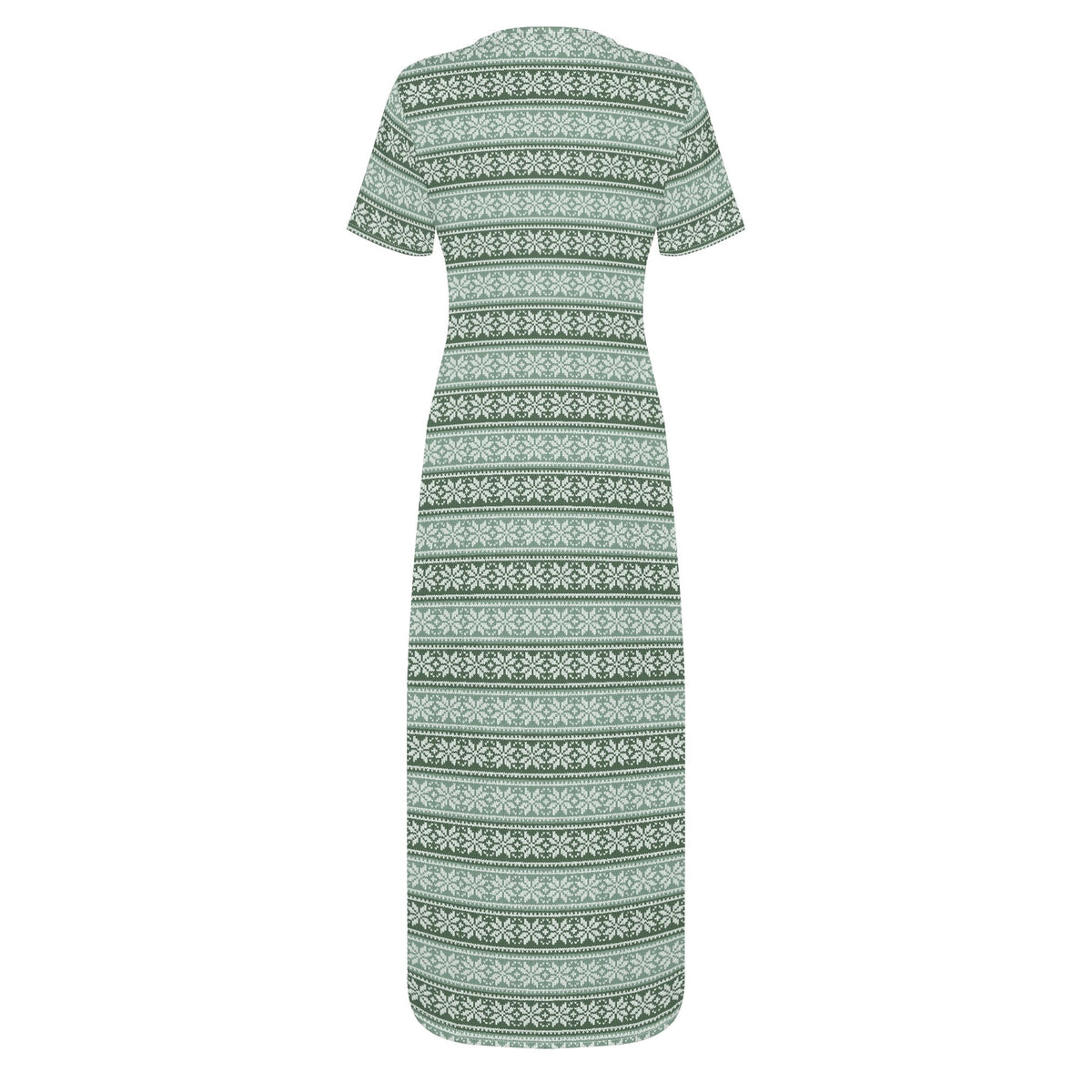 green-snowflake-bodycon-maxi-dress-long-dress-jlr-design-jlr-design-de-4 - JLR Design