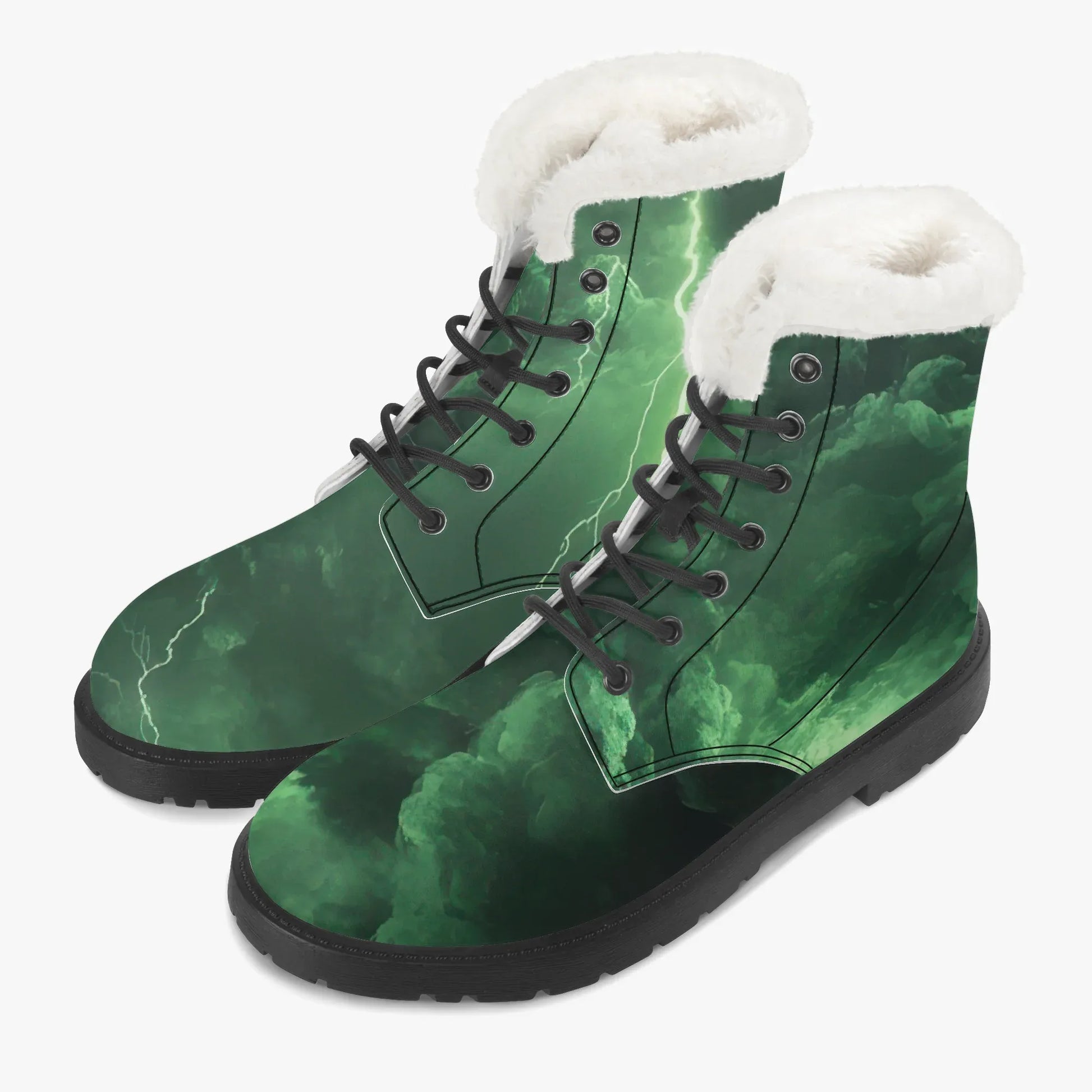 green-thunder-faux-fur-leder-boots-boots-jlr-design-2 - JLR Design