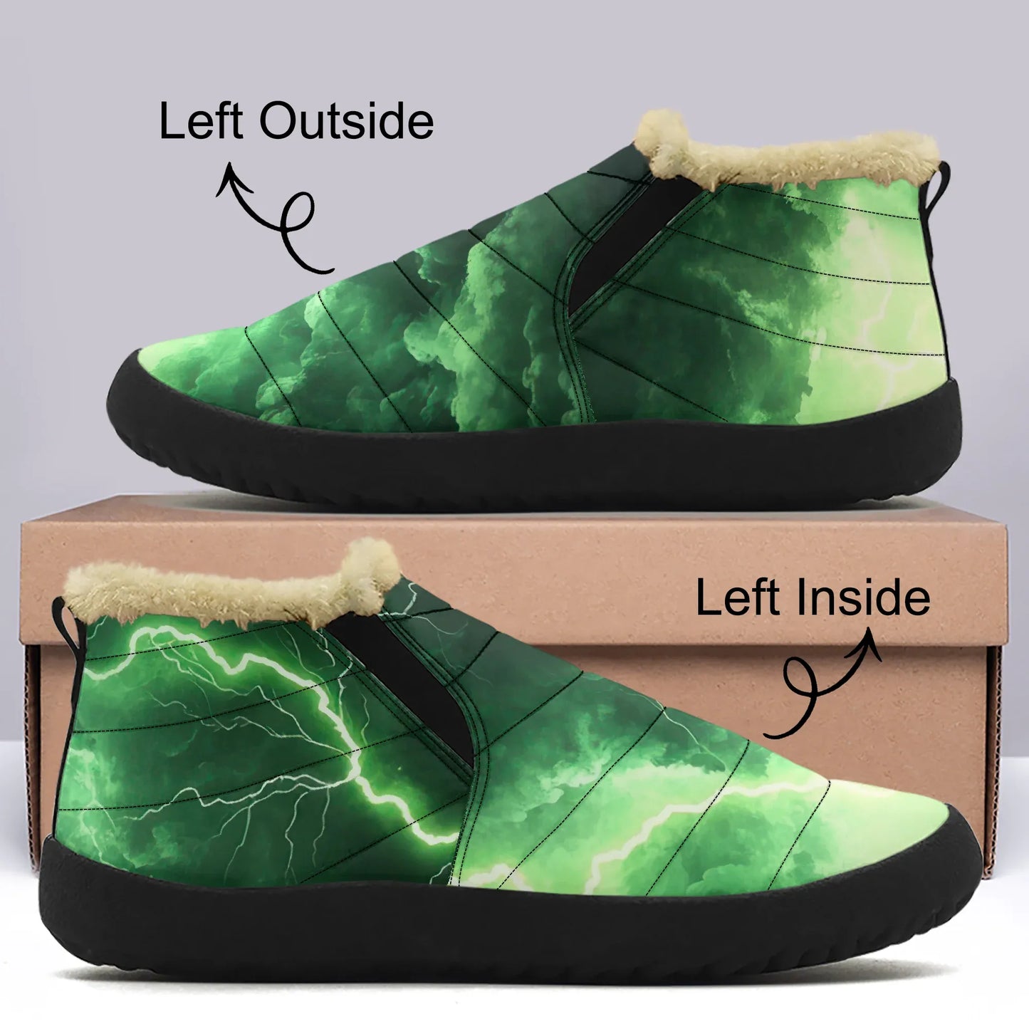 green-thunder-faux-fur-slipper-slipper-jlr-design-1 - JLR Design