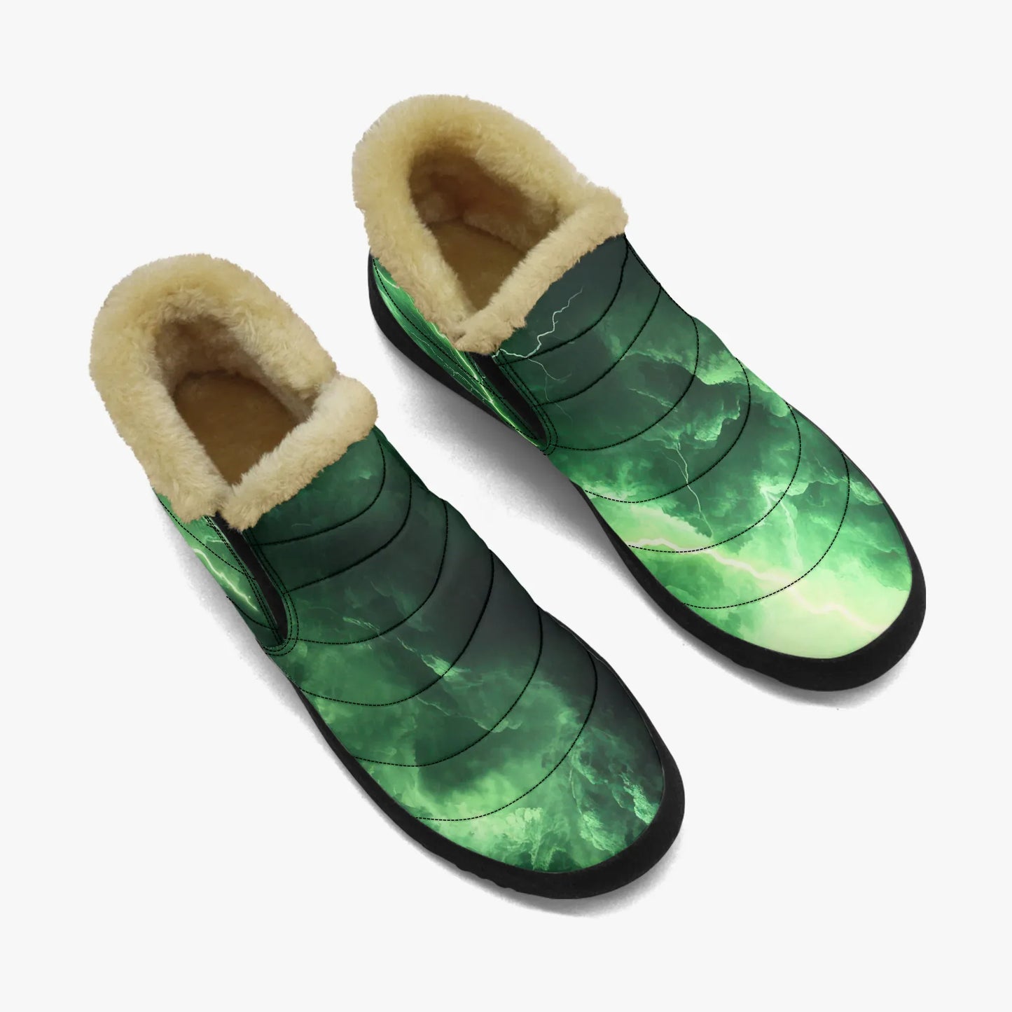 green-thunder-faux-fur-slipper-slipper-jlr-design-2 - JLR Design