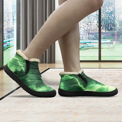 green-thunder-faux-fur-slipper-slipper-jlr-design-3 - JLR Design