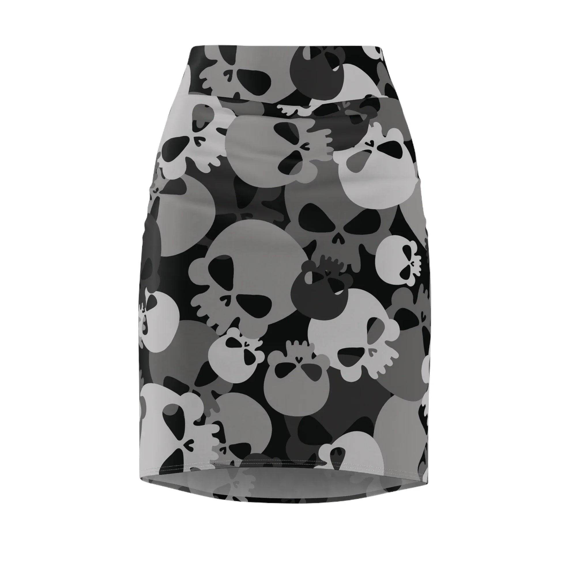 grey-skull-bleistiftrock-fur-damen-eleganter-mid-waist-rock-mit-stretch-komfort-bleistiftrock-jlr-design-4 - JLR Design