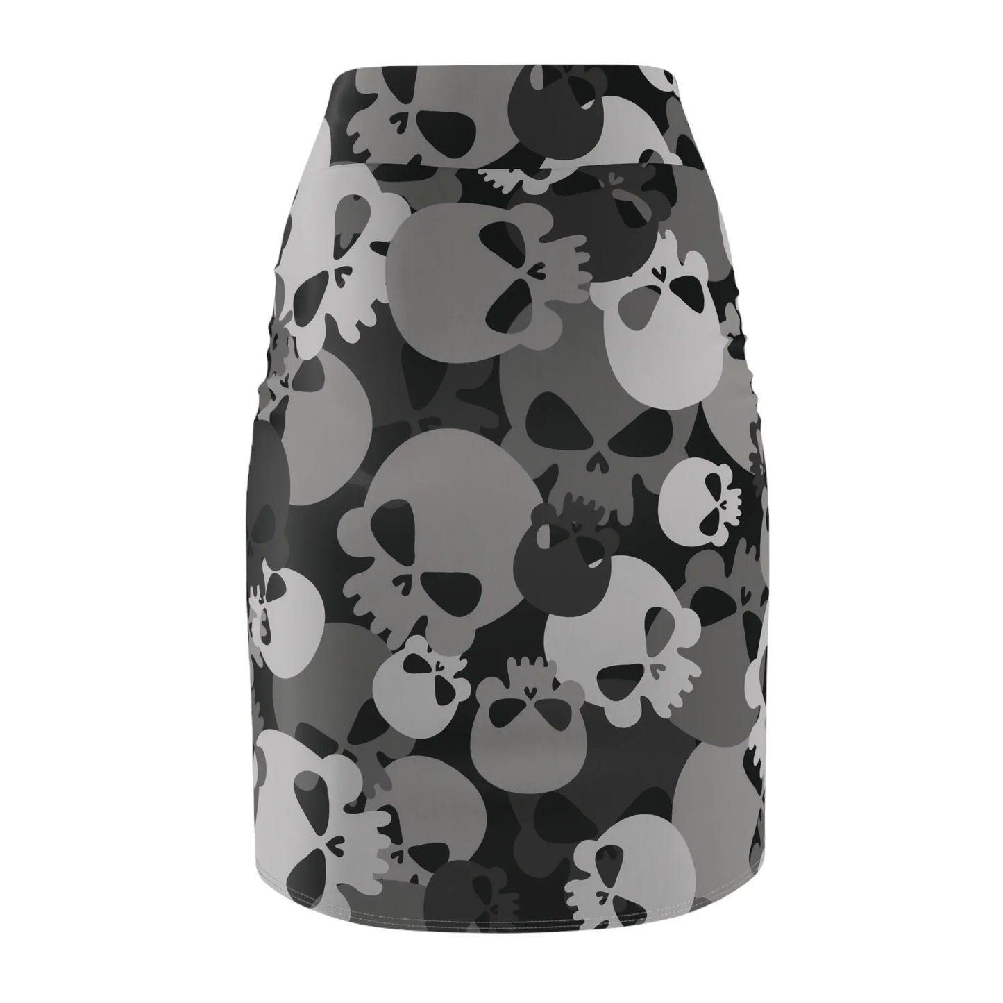 grey-skull-bleistiftrock-fur-damen-eleganter-mid-waist-rock-mit-stretch-komfort-bleistiftrock-jlr-design-5 - JLR Design