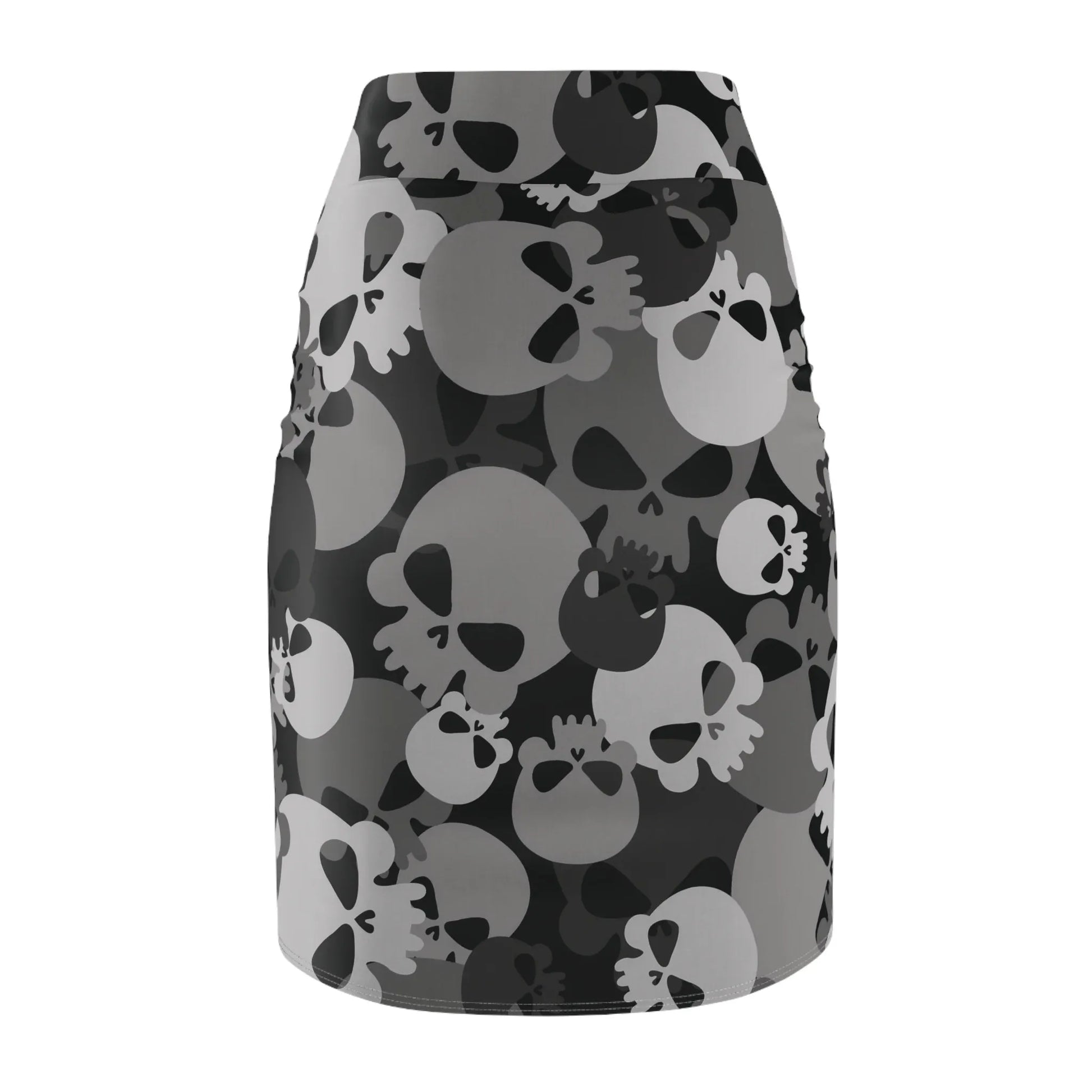 grey-skull-bleistiftrock-fur-damen-eleganter-mid-waist-rock-mit-stretch-komfort-bleistiftrock-jlr-design-5 - JLR Design