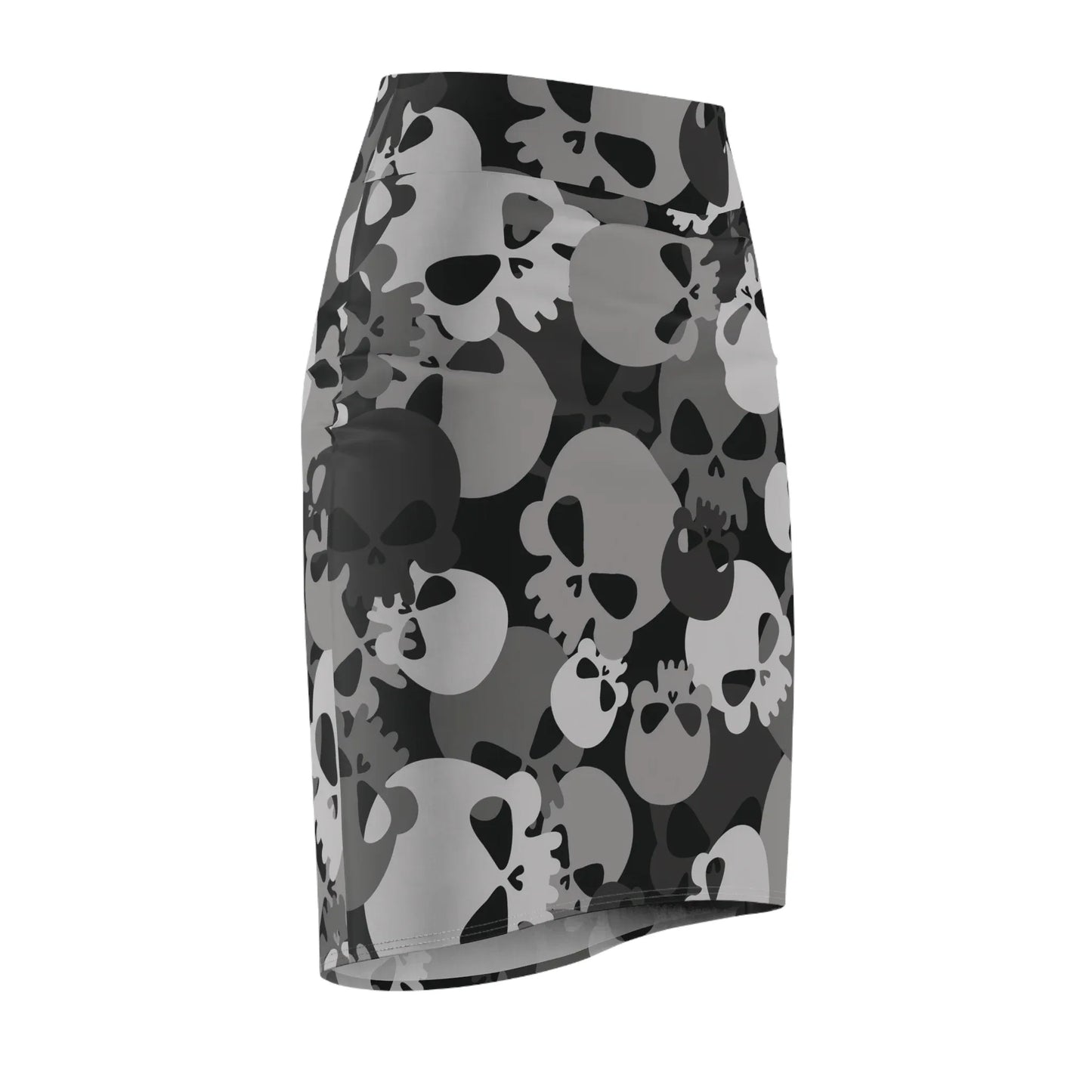 grey-skull-bleistiftrock-fur-damen-eleganter-mid-waist-rock-mit-stretch-komfort-bleistiftrock-jlr-design-6 - JLR Design