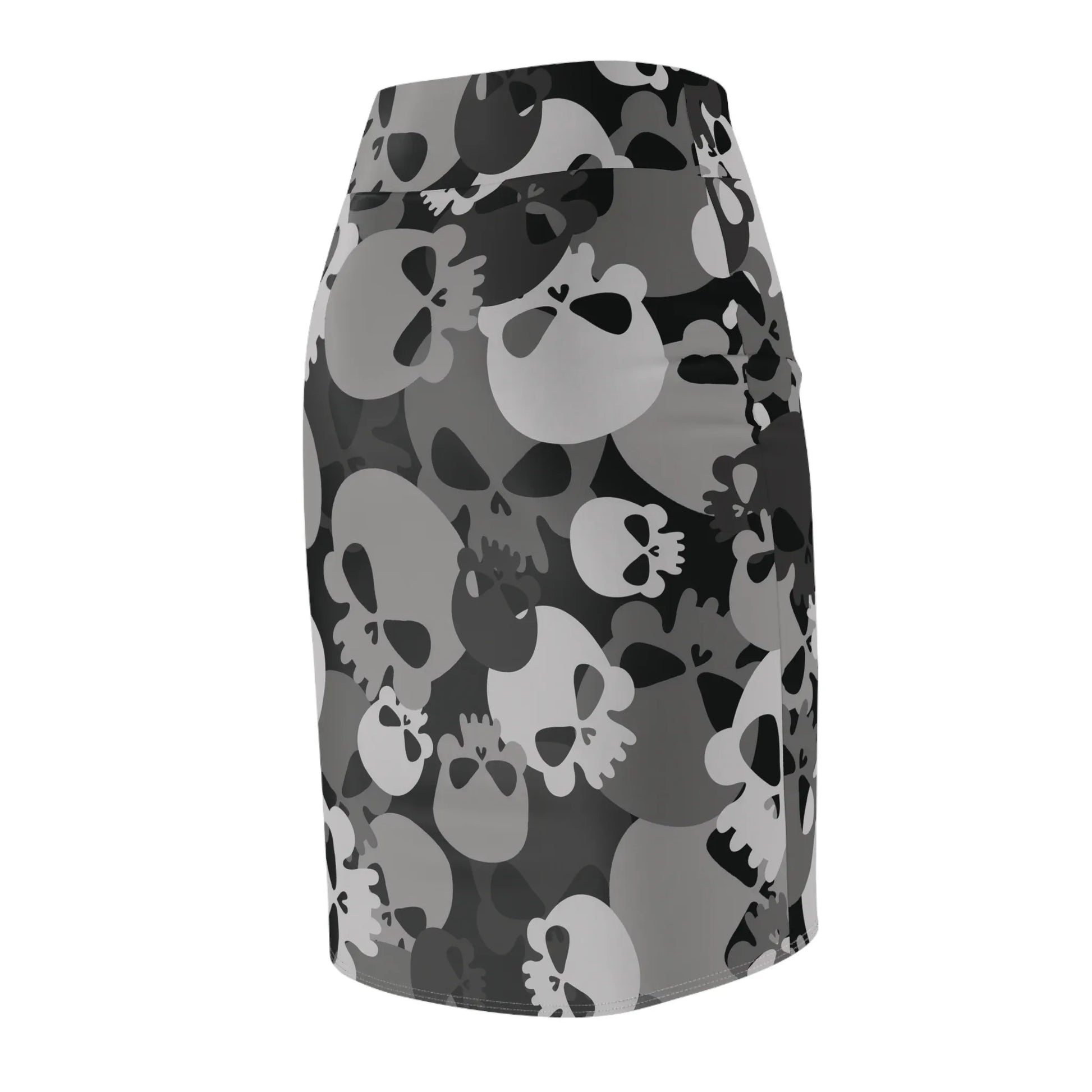 grey-skull-bleistiftrock-fur-damen-eleganter-mid-waist-rock-mit-stretch-komfort-bleistiftrock-jlr-design-7 - JLR Design