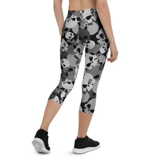 grey-skull-damen-capri-leggings-capri-leggings-jlr-design-1 - JLR Design
