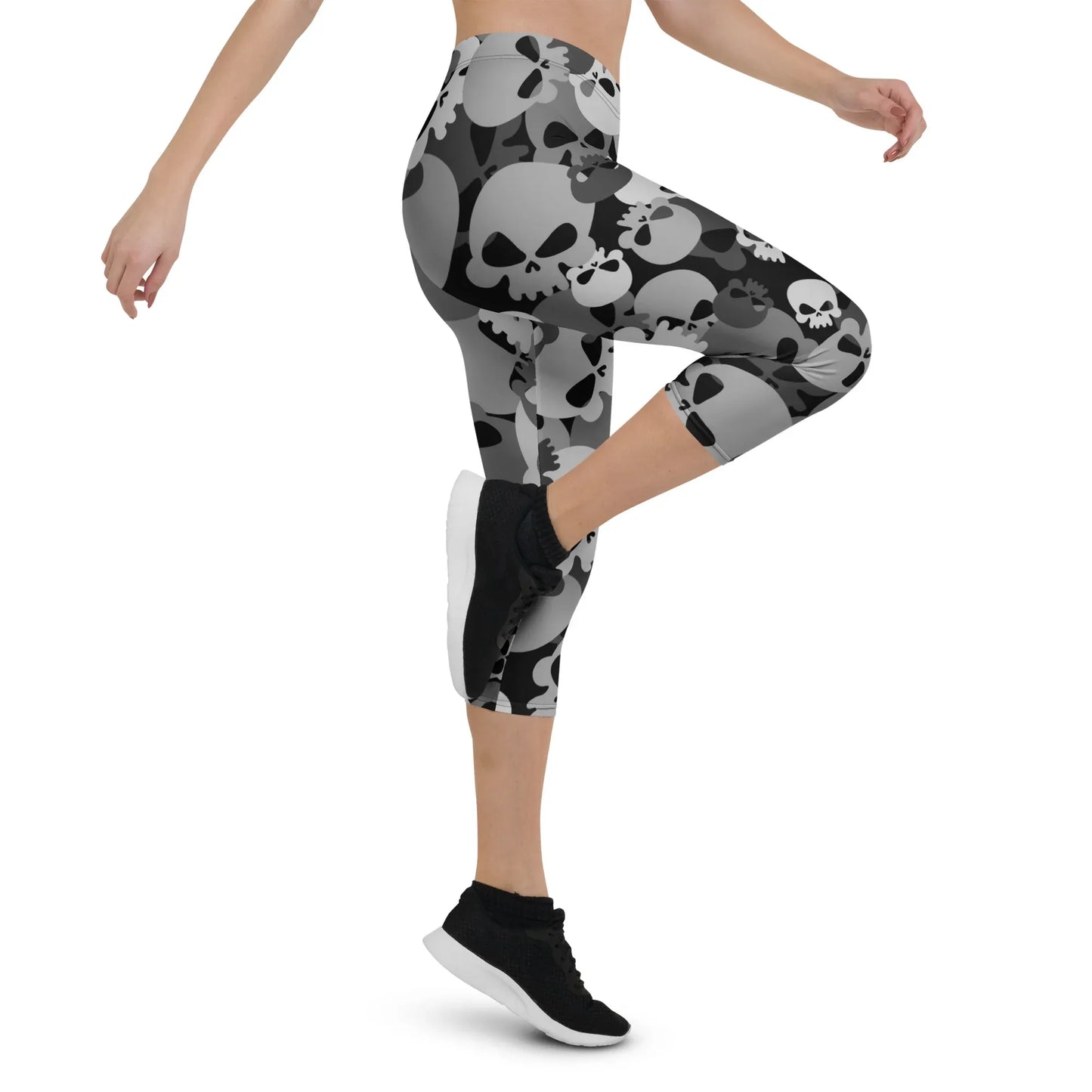 grey-skull-damen-capri-leggings-capri-leggings-jlr-design-10 - JLR Design
