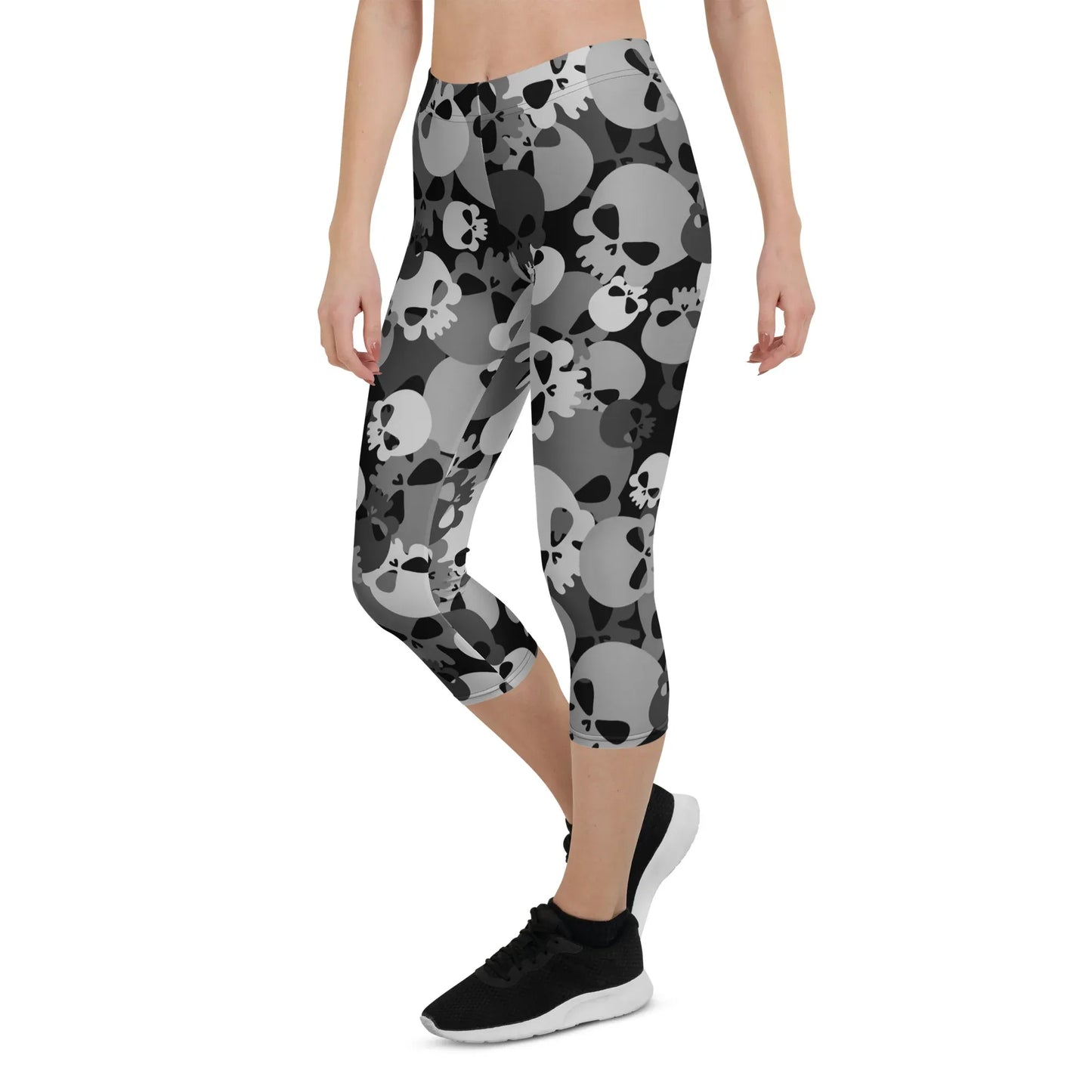grey-skull-damen-capri-leggings-capri-leggings-jlr-design-11 - JLR Design