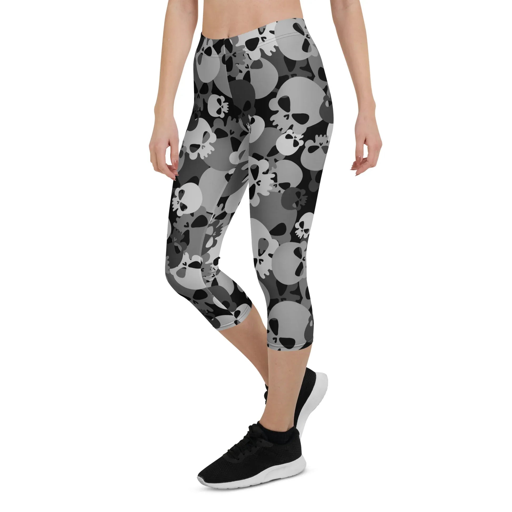 grey-skull-damen-capri-leggings-capri-leggings-jlr-design-11 - JLR Design