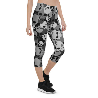 grey-skull-damen-capri-leggings-capri-leggings-jlr-design-12 - JLR Design