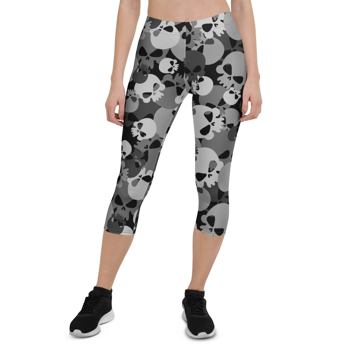grey-skull-damen-capri-leggings-capri-leggings-jlr-design-8 - JLR Design