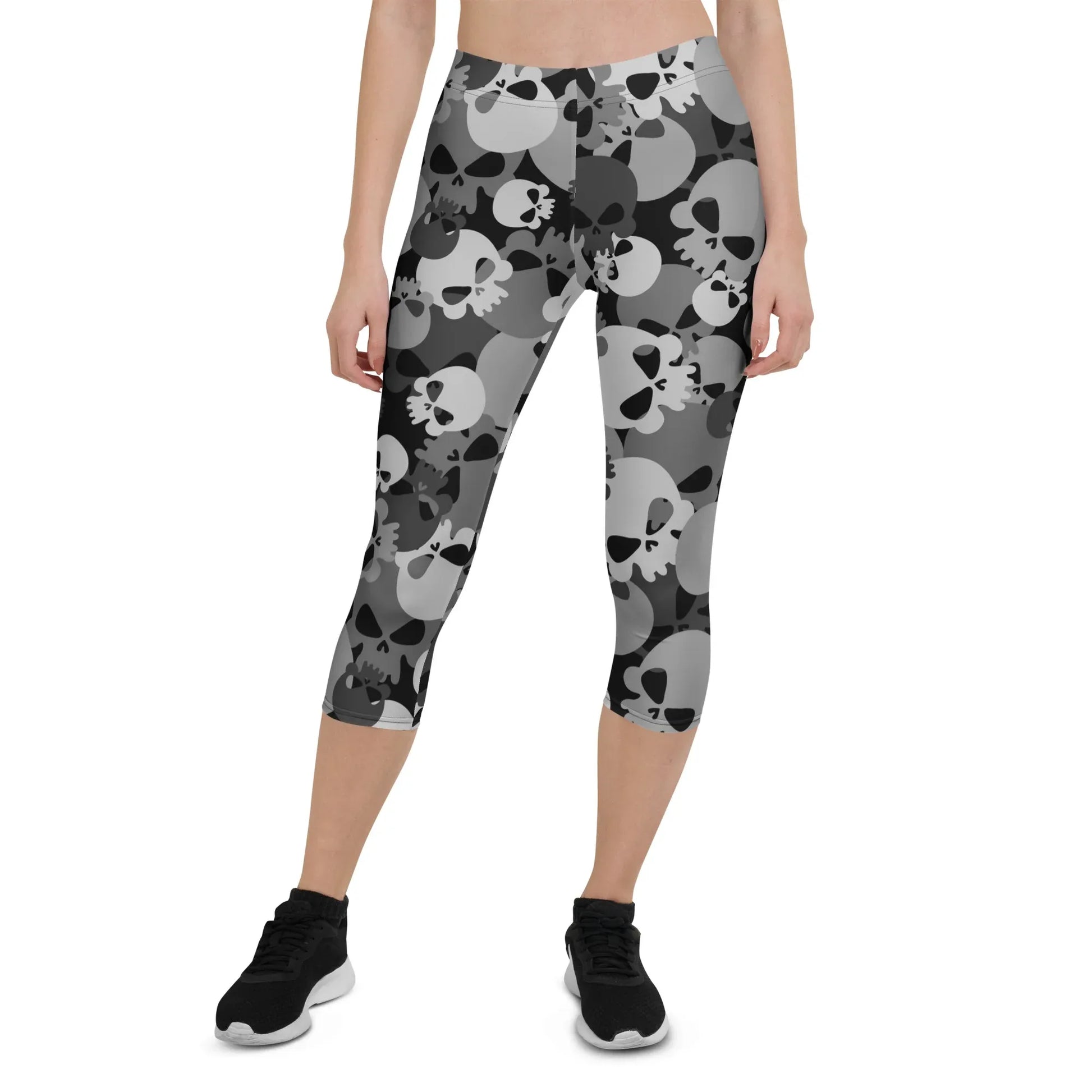 grey-skull-damen-capri-leggings-capri-leggings-jlr-design-8 - JLR Design