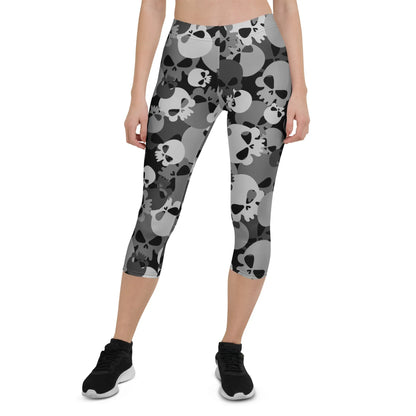 grey-skull-damen-capri-leggings-capri-leggings-jlr-design-8 - JLR Design