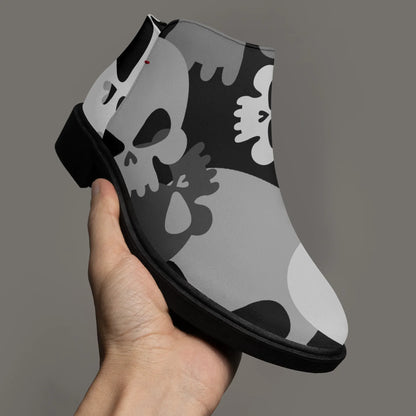 grey-skull-elegante-reissverschluss-stiefeletten-stiefeletten-jlr-design-3 - JLR Design