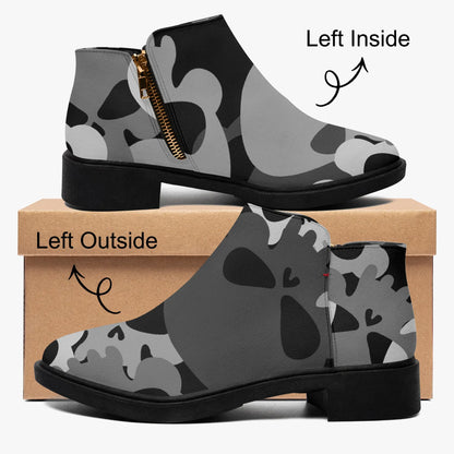 grey-skull-elegante-reissverschluss-stiefeletten-stiefeletten-jlr-design-4 - JLR Design