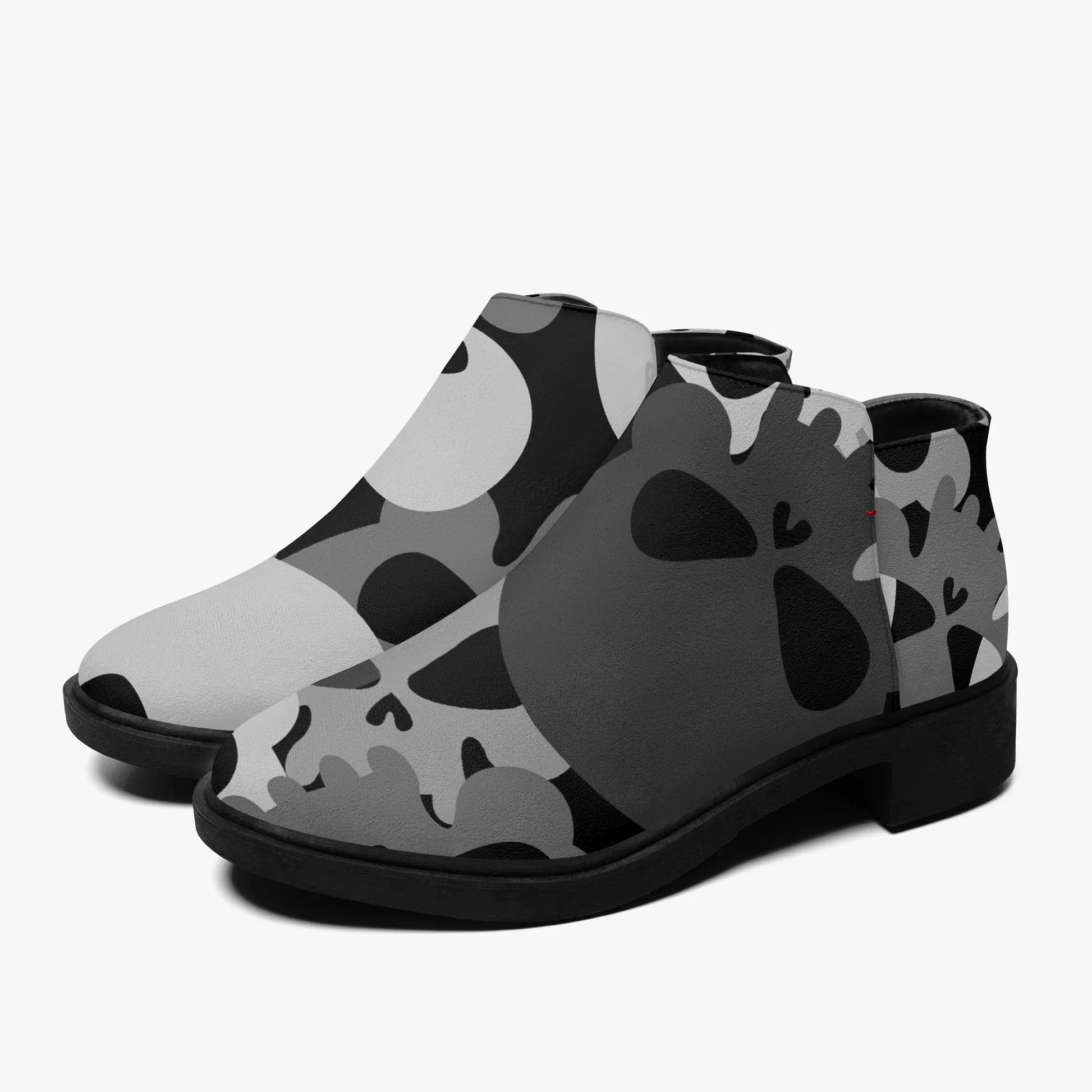 grey-skull-elegante-reissverschluss-stiefeletten-stiefeletten-jlr-design-6 - JLR Design