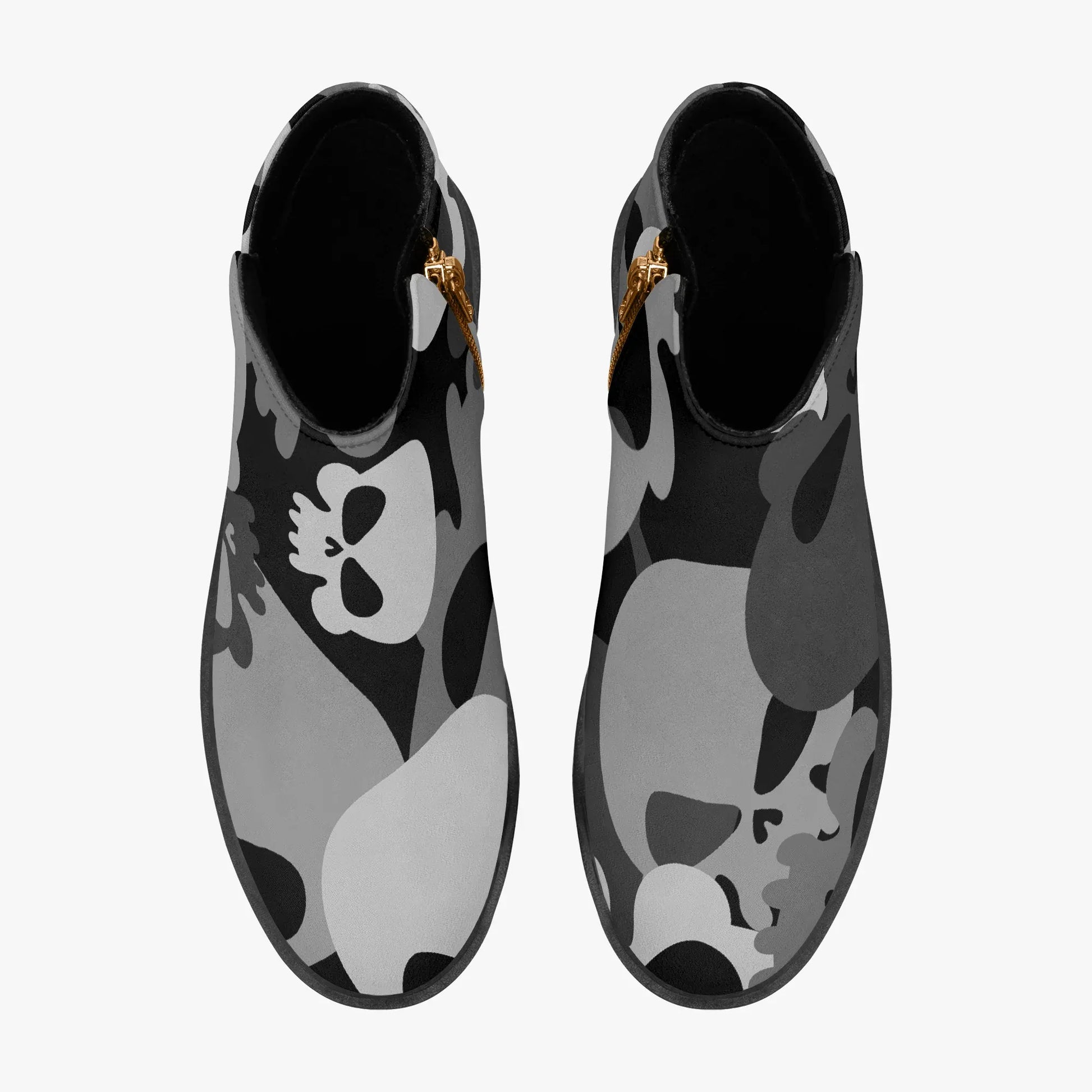grey-skull-elegante-reissverschluss-stiefeletten-stiefeletten-jlr-design-7 - JLR Design