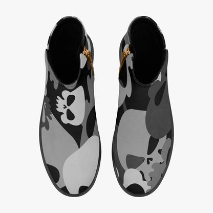 grey-skull-elegante-reissverschluss-stiefeletten-stiefeletten-jlr-design-7 - JLR Design