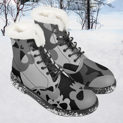 grey-skull-faux-fur-leder-boots-boots-jlr-design-1 - JLR Design