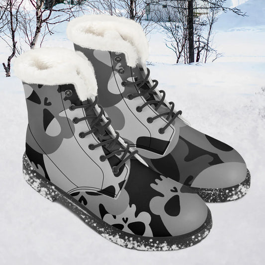 grey-skull-faux-fur-leder-boots-boots-jlr-design-1 - JLR Design