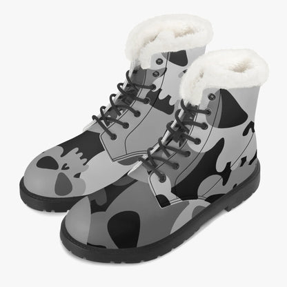 grey-skull-faux-fur-leder-boots-boots-jlr-design-2 - JLR Design