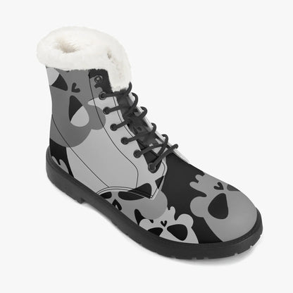 grey-skull-faux-fur-leder-boots-boots-jlr-design-7 - JLR Design
