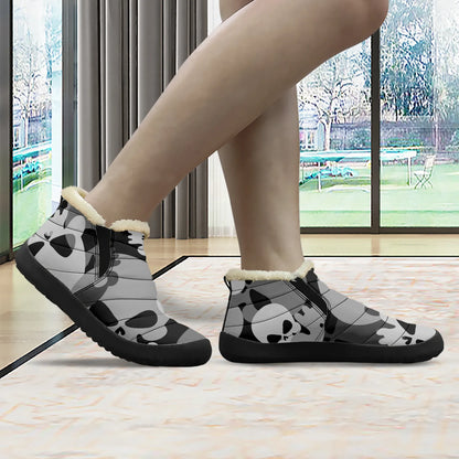 grey-skull-faux-fur-slipper-slipper-jlr-design-3 - JLR Design