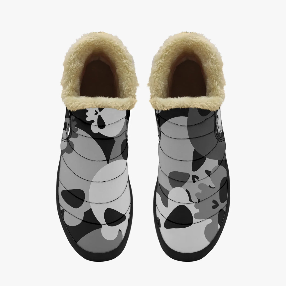 grey-skull-faux-fur-slipper-slipper-jlr-design-jlr-design-de-5 - JLR Design
