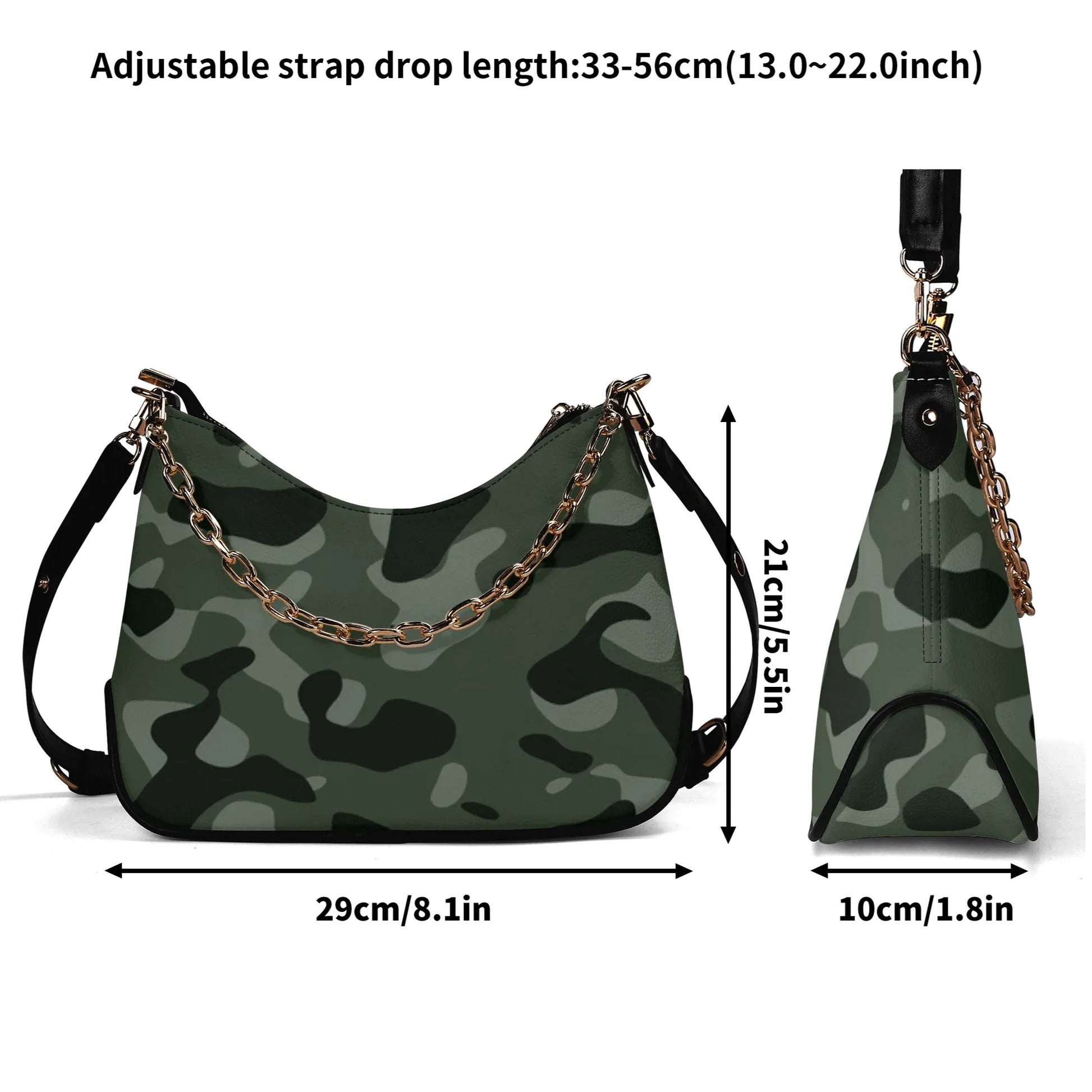 grune-camouflage-elegante-umhangetasche-mit-kette-umhangetasche-jlr-design-7 - JLR Design