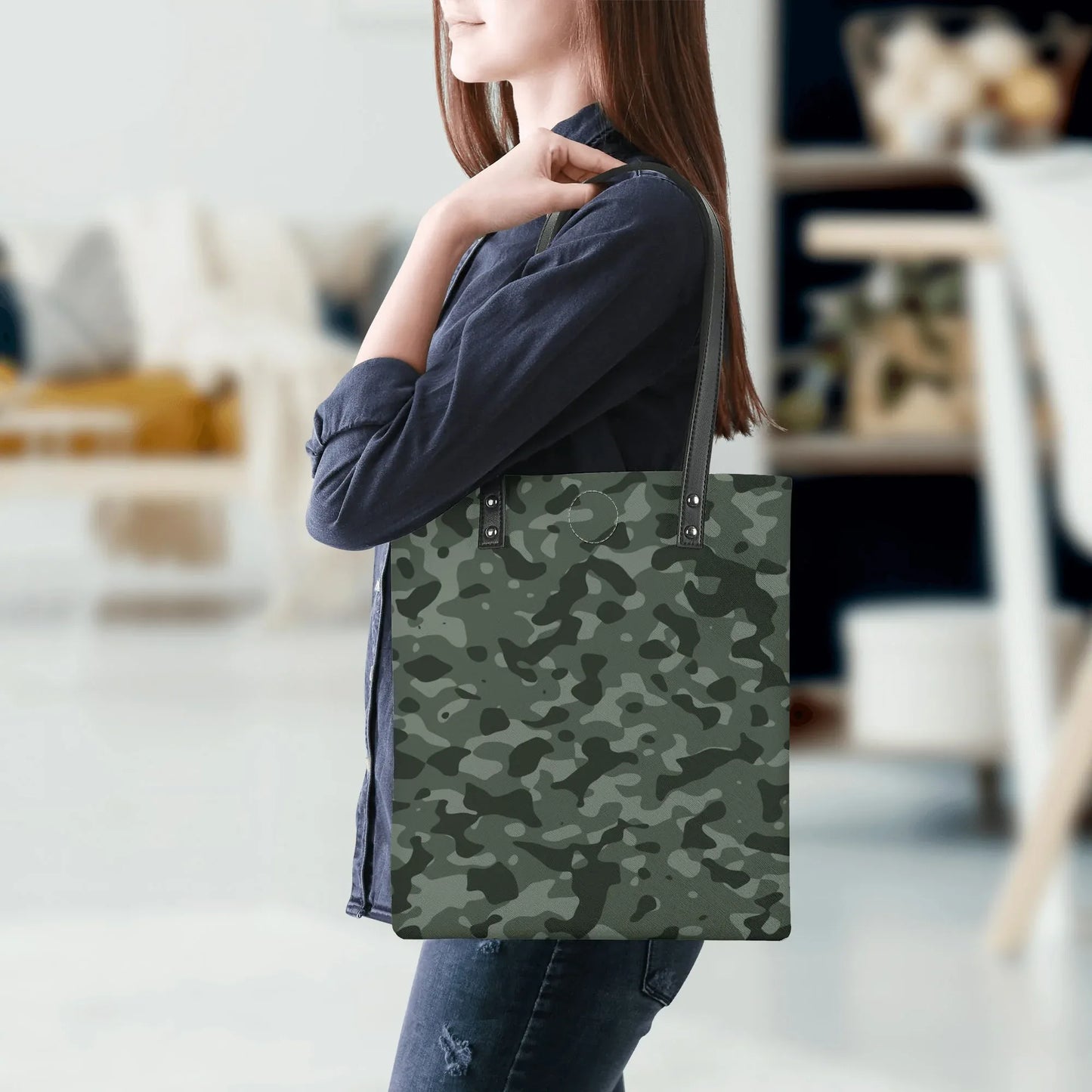 grune-camouflage-pu-leder-handtasche-handtasche-jlr-design-5 - JLR Design