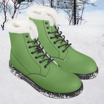 grune-faux-fur-leder-boots-boots-jlr-design-1 - JLR Design