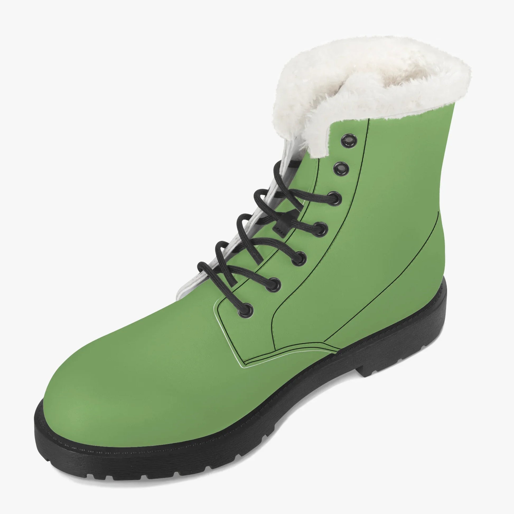 grune-faux-fur-leder-boots-boots-jlr-design-3 - JLR Design
