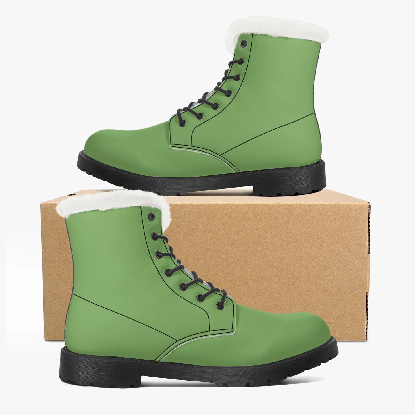 grune-faux-fur-leder-boots-boots-jlr-design-5 - JLR Design