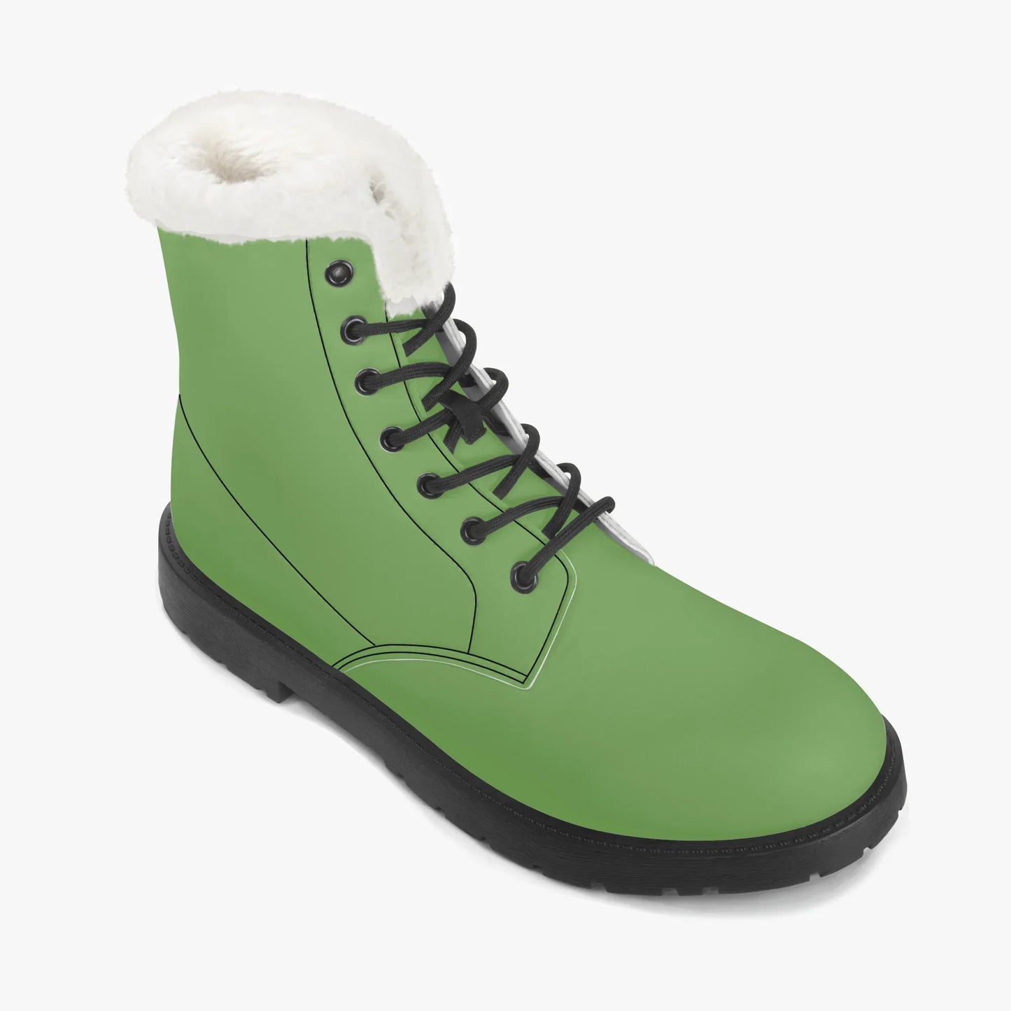 grune-faux-fur-leder-boots-boots-jlr-design-7 - JLR Design