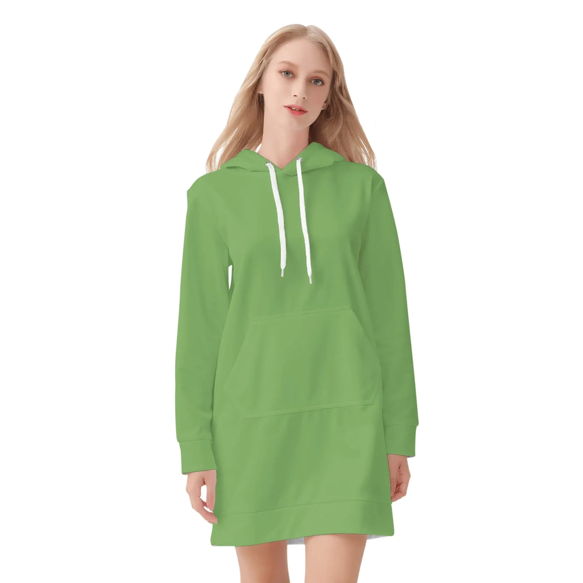 grunes-damen-hoodiekleid-warmes-velvet-kapuzenkleid-aus-weichem-samt-fleece-hoodiekleid-jlr-design-jlr-design-de-3 - JLR Design