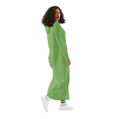 grunes-damen-maxi-hoodiekleid-knochellanges-kapuzenkleid-aus-weich-angerautem-fleece-hoodiekleid-jlr-design-3 - JLR Design