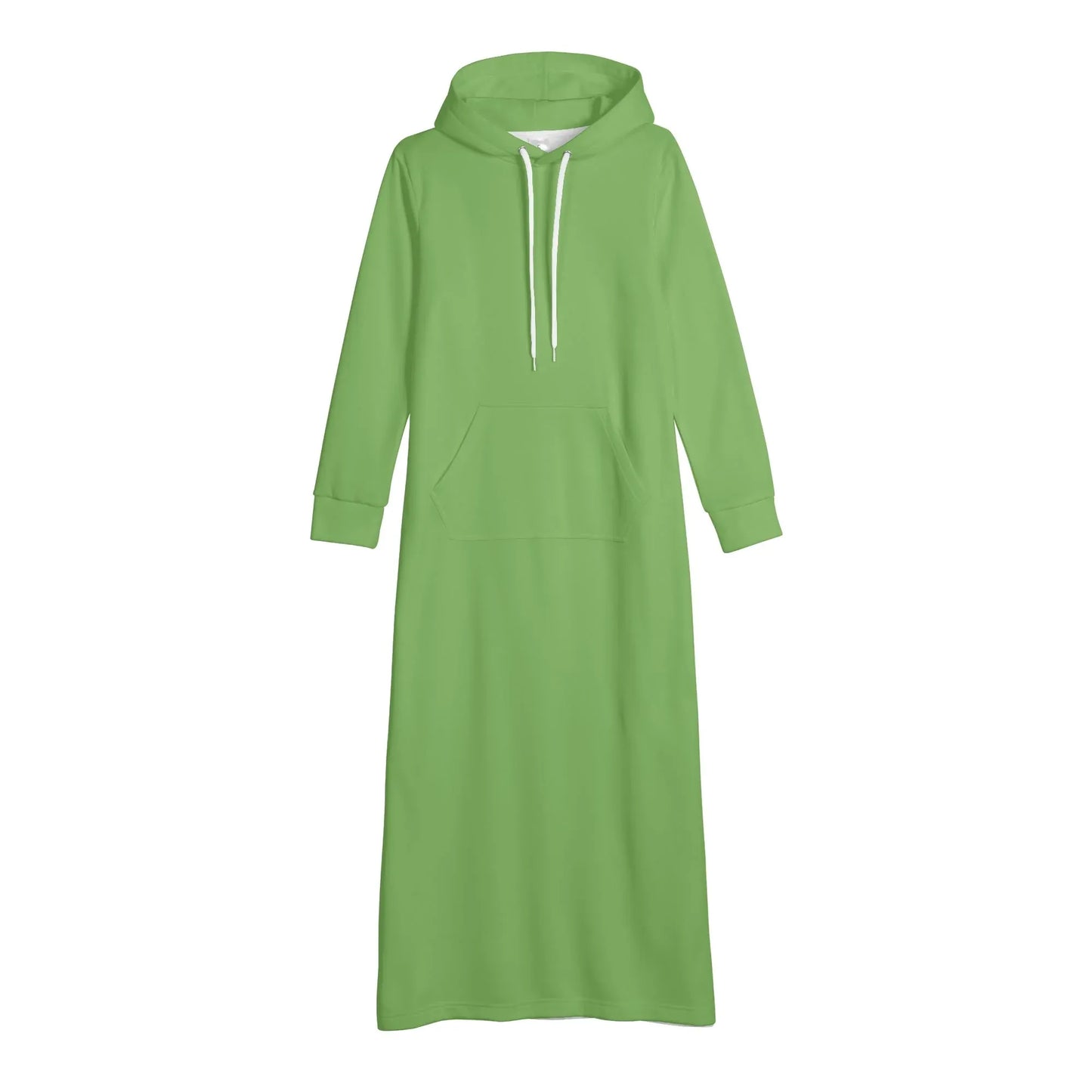 grunes-damen-maxi-hoodiekleid-knochellanges-kapuzenkleid-aus-weich-angerautem-fleece-hoodiekleid-jlr-design-4 - JLR Design