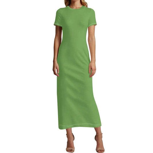 grunes-short-sleeve-long-dress-long-dress-jlr-design-1 - JLR Design