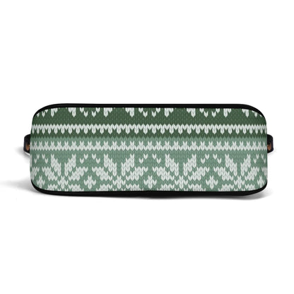 grunes-strickmuster-mit-schneeflocken-elegante-umhangetasche-mit-kette-umhangetasche-jlr-design-3 - JLR Design